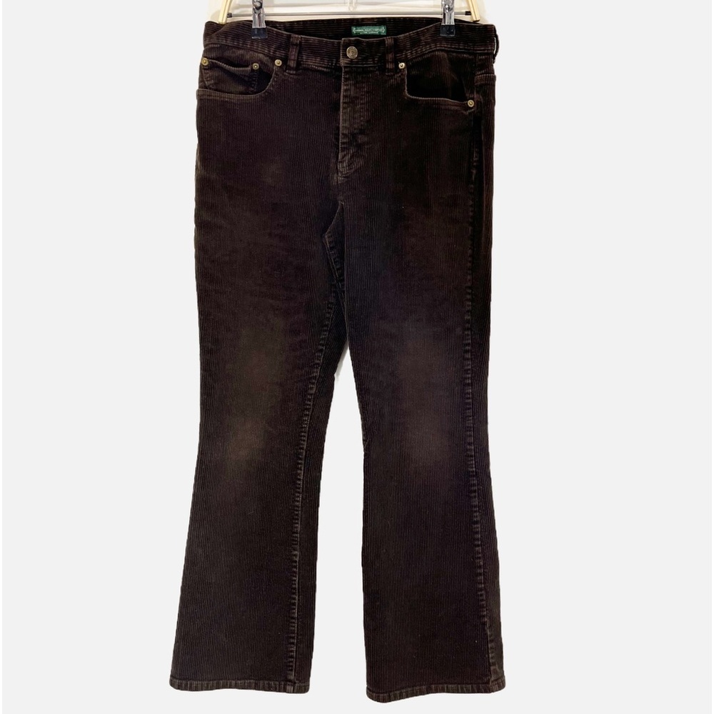 Lauren Jeans Company Classic Bootcut Pants Corduroy Mid Rise Women's Size 12